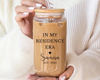Custom Residency Era Glass, Med School Graduation Gift