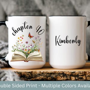 40th Years personalized gift, Custom mug for 40th birthday, Chapter 40 mug, Coffee cup with name, Birthday gift 1985, Custom birthday Mug.