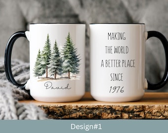 50th Birthday Gift Custom Gifts for Men Sentimental Dad Mug Birthday Gift Born in 1976 Mug Turning 50 Year Old Coffee Mug Fifty