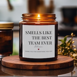Employee Christmas Gifts Bulk, Personalized Best Team Candle, Corporate Gift, Team Appreciation, Coworker Gift, Employee Thank You Gifts