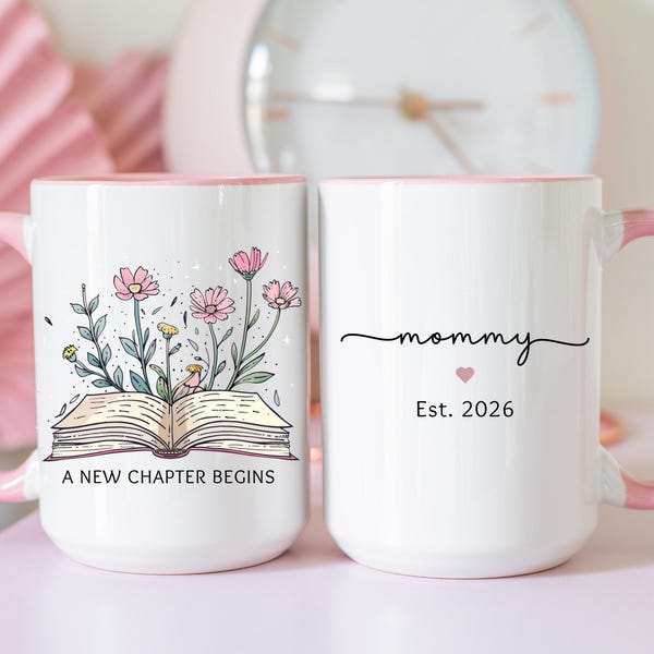 Personalized Mama Est. 2026 Coffee Mug: Expecting Mom Gift