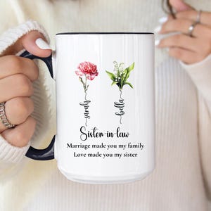Sister in law personalized mug,Sister in law gift, Sister in law mug,Sister in law wedding gift,Funny sis in law coffee Mug,Best Sis in law