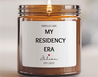 Custom In My Residency Era Candle,Matched for Residency,Match Day Gift,Medical School Graduation,Med School,Resident Doctor,Med Student gift