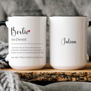 Personalized Bestie Definition Mug,Personalized Best Friend Mug,Custom Bestie Mug, Friendship Gift, BFF Coffee Mug,Best Friend Birthday Gift