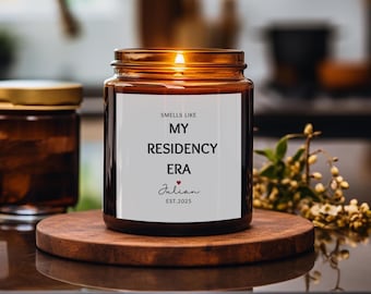 Residency Era Candle: Personalized Medical School Graduation Gift