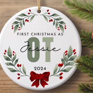 Custom Occupational Therapy Ornament: OT Appreciation Gift, Xmas Decor