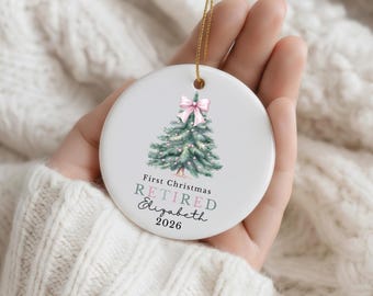 Personalized Retirement Ornament, First Christmas Retired Ornament