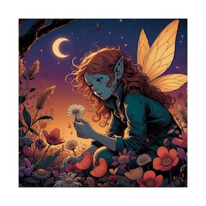 Enchanting Fairy Art Print, Matte Vertical Posters for Home Decor, Magical Wall Art, Nature Lover Gift, Fantasy Decor