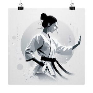 Karate Poster: Zen Martial Arts Wall Art, Fitness Gift