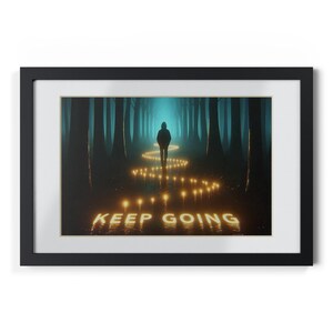 Inspirational Framed Poster, Motivational Wall Art, Keep Going Decor, Home Office Wall Art, Positive Vibes Decoration, Gift for [...]