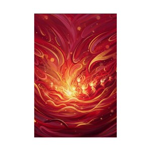 Vibrant Flame Wall Art, Matte Vertical Posters, Home Decor, Art Print, Gift for Art Lovers, Inspirational Decor, Sprites, Elemental, Fire