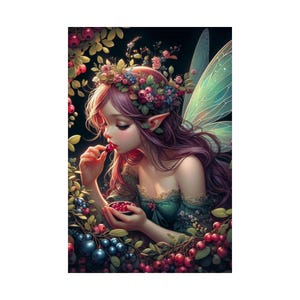 Bezauberndes Feen Poster, magisches Wandbild, Fantasy Kunstdruck, wunderliche Wohnkultur, Geschenk für Fantasy-Liebhaber, Feen Wandkunst