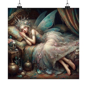 Fairy Dream Wall Art Print, Enchanted Poster for Bedroom Decor, Unique Gift for Fantasy Lovers, Art for Child&#39;s Room, Magical Home Decor