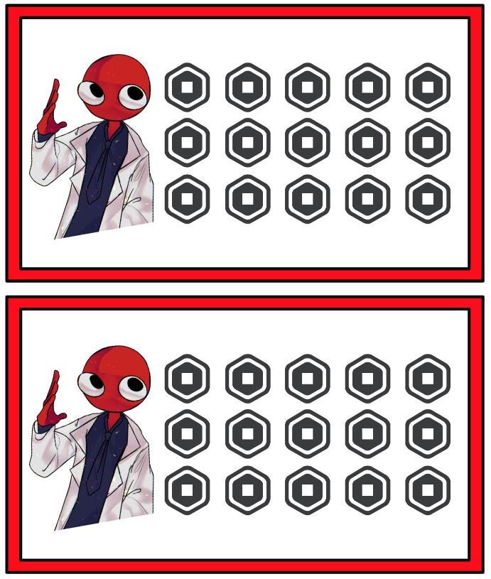 Roblox Red Rainbow Friend IN-COLOR Behavior Chart - 3 Styles - 2 Sizes ...