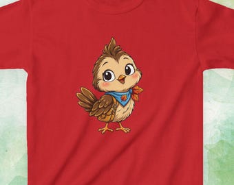 Daydream Valley Wren Kids T-Shirt | Full Color Bird Gamer Tee