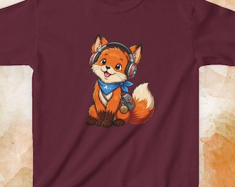 Daydream Valley Byte Fox Gamer T-Shirt | Full Color Kids Tee