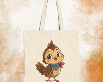 Daydream Valley Wren Tote Bag | Full Color Bird Gamer Cotton Canvas Bag