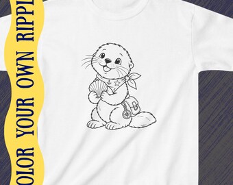 Daydream Valley Ripple Color Your Own Kids T-Shirt | Wearable Coloring Shirt | Kids Gamer Gift