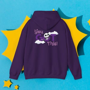 You Got This Super Panda Hoodie | Smiling Cloud Encouragement Sweatshirt Bild 10