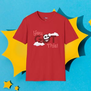 You Got This Panda T-Shirt | Encouragement Clouds image 4