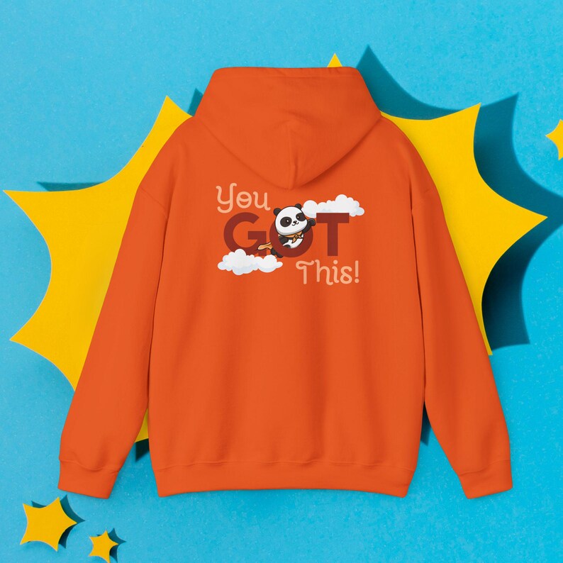 You Got This Super Panda Hoodie | Smiling Cloud Encouragement Sweatshirt Bild 3