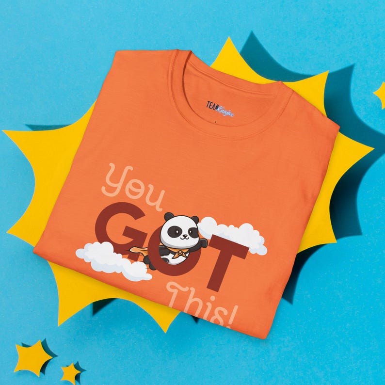 You Got This Panda T-Shirt | Encouragement Clouds image 5