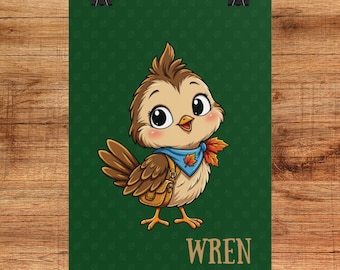 Wren Songbird Poster | Cozy Woodland Character Art (Gamer Decor)