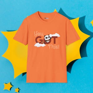 You Got This Panda T-Shirt | Encouragement Clouds image 6