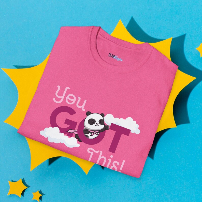 You Got This Panda T-Shirt | Encouragement Clouds image 11