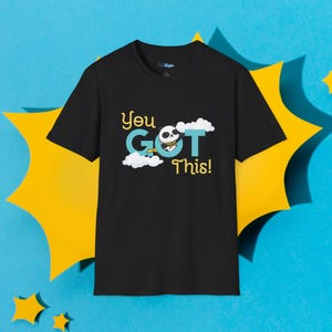 You Got This Panda T-Shirt | Encouragement Clouds image 2