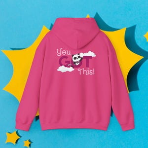 You Got This Super Panda Hoodie | Smiling Cloud Encouragement Sweatshirt Bild 12