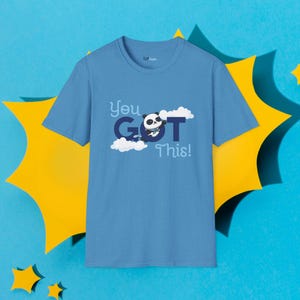 You Got This Panda T-Shirt | Encouragement Clouds image 10