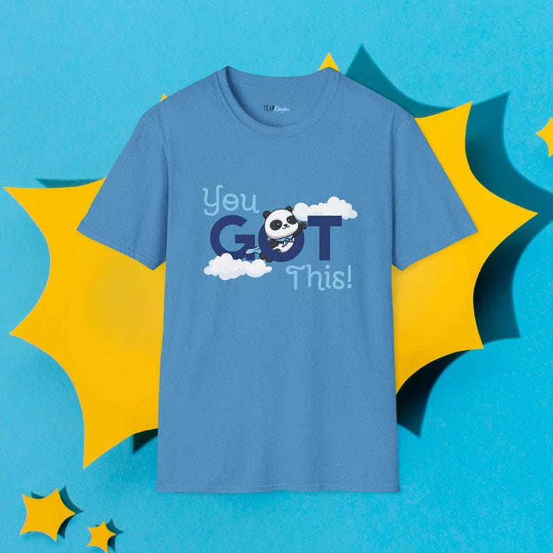 You Got This Panda T-Shirt | Encouragement Clouds image 10