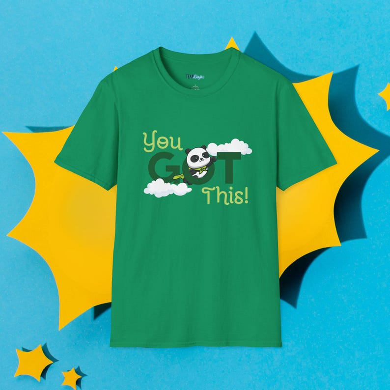 You Got This Panda T-Shirt | Encouragement Clouds image 8