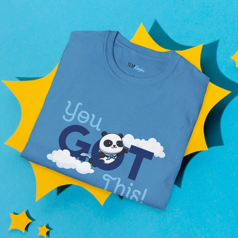 You Got This Panda T-Shirt | Encouragement Clouds image 9