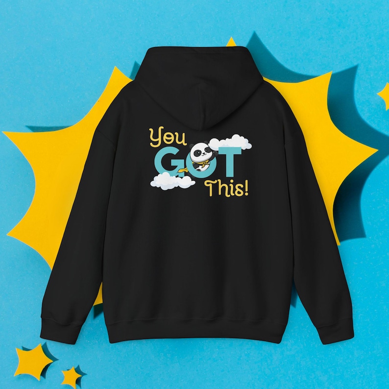 You Got This Super Panda Hoodie | Smiling Cloud Encouragement Sweatshirt Bild 14