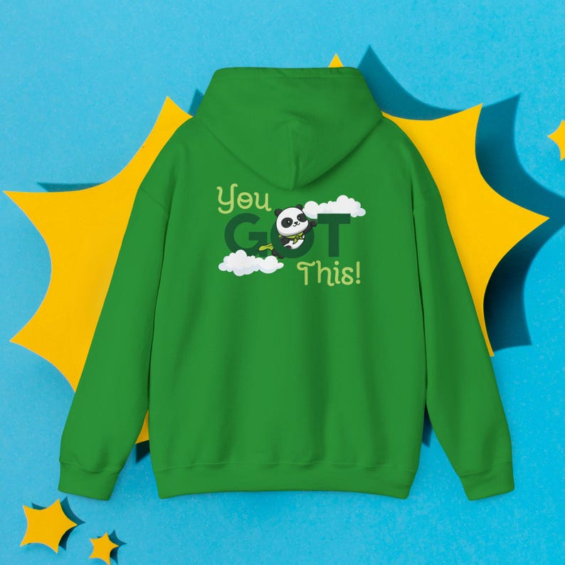 You Got This Super Panda Hoodie | Smiling Cloud Encouragement Sweatshirt Bild 6