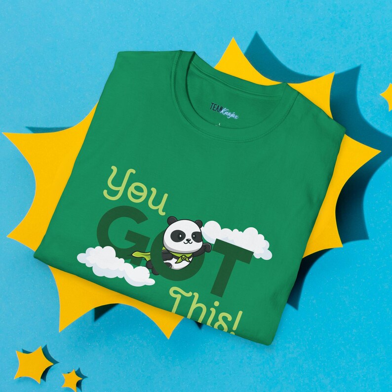 You Got This Panda T-Shirt | Encouragement Clouds image 7