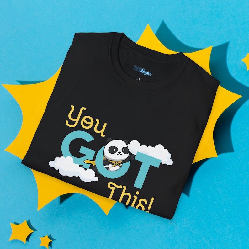 You Got This Panda T-Shirt | Encouragement Clouds image 1
