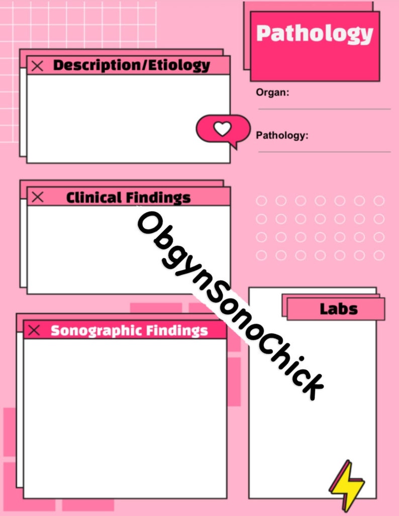 Digital Download Obgyn Ultrasound Study Note Templates - Etsy
