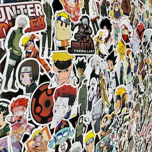 Anime Aufkleber gemischt mit klassischen Anime-Themen (Vinyl-Aufkleber, wasser- und sonnenfeste Aufkleber) Größe 2-4 Zoll