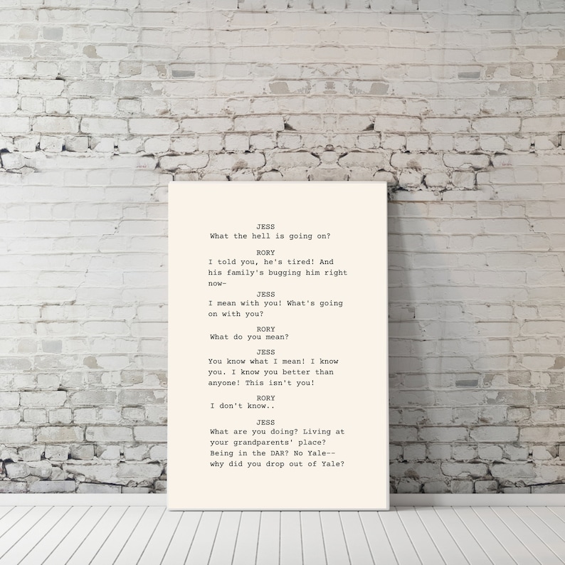 Gilmore Girls Print, Gilmore Girls Poster