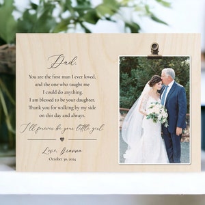 Father of the Bride Gift, Father of the Bride Frame, Gift for Father of the Bride, Personalized Wedding Day Gift