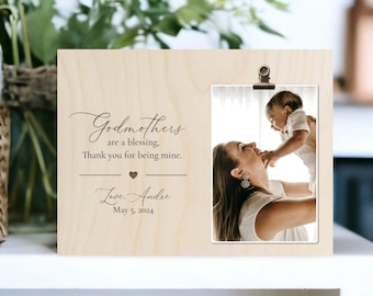 Godmother Frame, Engraved Frame, Personalized Godmother Frame, Gift For Godmother, GodmotherGift Ideas, Baptism Gift, Godparent Proposal