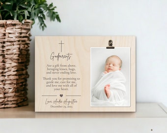 Godparents Gift, Personalized Godparent Frame, Engraved Godparent frame, Gift from Godchild, Godmother Gift, Godfather Gift