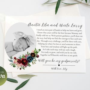 Proposta de padrinho, cartão personalizado "Você será meu padrinho", cartão de padrinho, cartão de proposta de padrinho, proposta de madrinha, cartão com foto