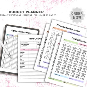 Rainbow Budget Planner, Rainbow budget, finance planner printable, Digital finance journal, finance planner bundle
