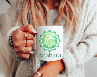 Heart Chakra Mug, Anahata Design – Meditation Gift