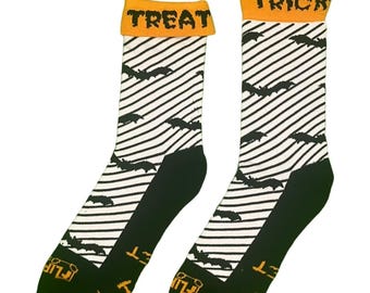 Calcetines de Halloween. ¿Truco o trato? ¡Huele mis pies!