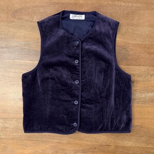 Vintage Velvet 70s Vest - Etsy